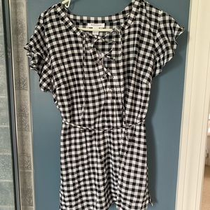 Motherhood maternity black plaid shirt